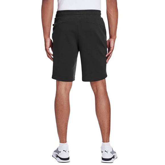 PUMA Essential Men's Sweat Bermuda Shorts Medium Black Regular Fit Cotton Terry - Picture 6 of 10